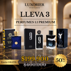 3 PERFUMES + 1 REGALO (Dylan Blue - 9 pm - Yves Saint Laurent EDP + 1 perfumero)